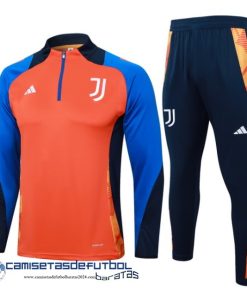 Conjunto Completo Sudadera Entrenamiento Niños Juventus Equipación 2024 2025 Naranja Azul