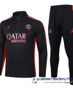 Conjunto Completo Sudadera Entrenamiento Paris Saint Germain Niños Equipación 2023 2024 Rojo II Negro