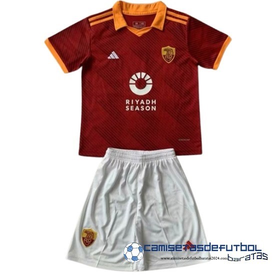 Cuarta Conjunto De Niños As Roma Equipación 2023 2024