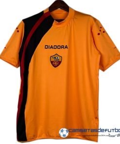 Diadora Tercera Camiseta As Roma Retro Equipación 2005 2006 Amarillo