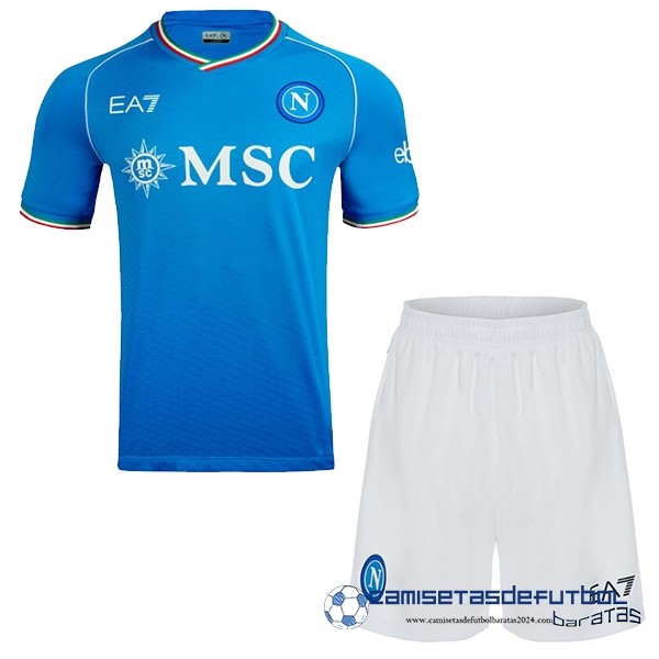 EA7 Casa Conjunto De Niños Napoli Equipación 2023 2024 Azul