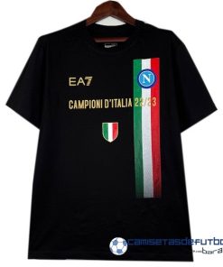 EA7 NO.3 Campioni Especial Camiseta Napoli Equipación 2023 Negro