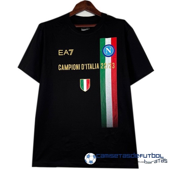 EA7 NO.3 Campioni Especial Camiseta Napoli  Equipación 2023 Negro