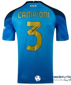 EA7 NO.3 Campioni Tailandia Casa Camiseta Napoli 2022 Equipación 2023 Azul