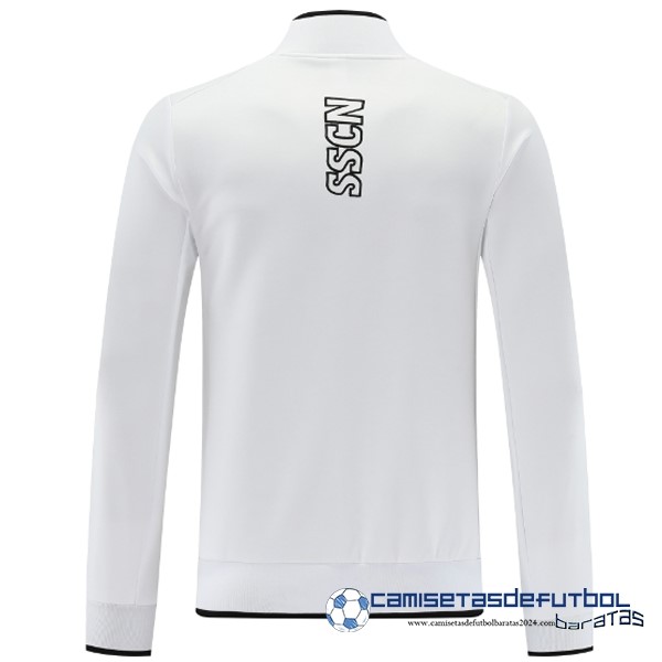 EA7 Ropa Deportiva Con Cremallera Larga Napoli Equipación 2023 2024 Blanco - Image 2