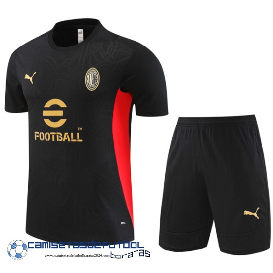 Entrenamiento Conjunto Completo Niños AC Milan Equipación 2024 2025 Negro I Rojo