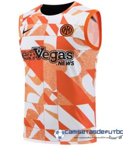 Entrenamiento Sin Mangas Inter Milán Equipación 2023 2024 Naranja Blanco
