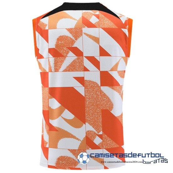 Entrenamiento Sin Mangas Inter Milán Equipación 2023 2024 Naranja Blanco - Image 2