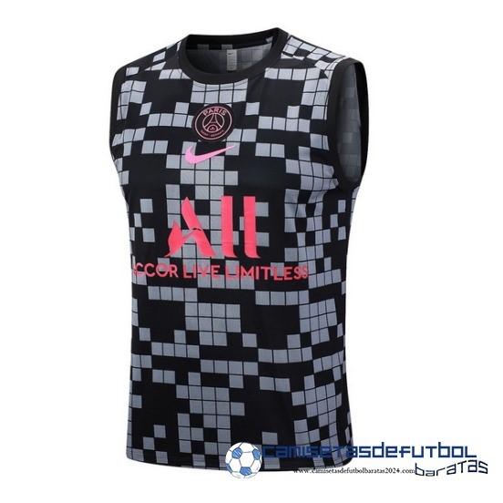 Entrenamiento Sin Mangas Paris Saint Germain Equipación 2023 2024 Gris Negro Rosa