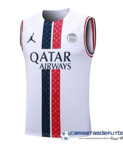 Jordan Entrenamiento Sin Mangas Paris Saint Germain Equipación 2023 2024 Blanco Rojo Azul