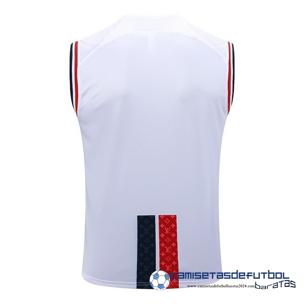 Jordan Entrenamiento Sin Mangas Paris Saint Germain Equipación 2023 2024 Blanco Rojo Azul - Image 2