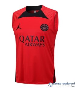 Jordan Entrenamiento Sin Mangas Paris Saint Germain Equipación 2023 2024 Rojo Negro