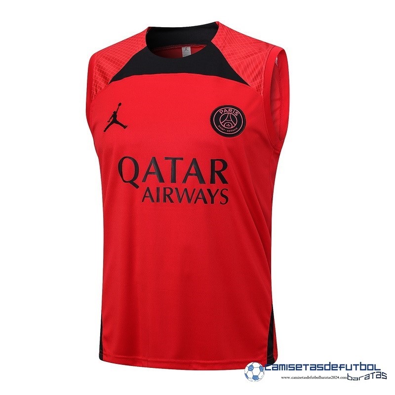 Jordan Entrenamiento Sin Mangas Paris Saint Germain  Equipación 2023 2024 Rojo Negro
