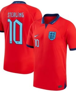 NO.10 Sterling Segunda Camiseta Inglaterra 2022 Rojo