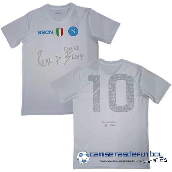 NO.10 Tailandia Especial Camiseta Napoli Equipación 2024 Blanco - Image 2