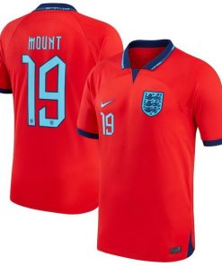 NO.19 Mount Segunda Camiseta Inglaterra 2022 Rojo