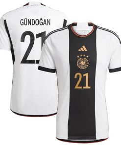 NO.21 Gündogan Casa Camiseta Alemania 2022 Blanco