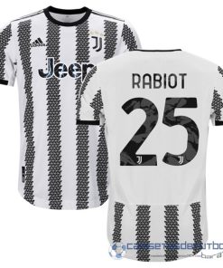 NO.25 Rabiot Tailandia Casa Jugadores Camiseta Juventus Equipación 2022 2023 Blanco Negro