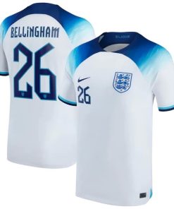 NO.26 Bellingham Casa Camiseta Inglaterra 2022 Blanco
