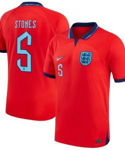 NO.5 Stones Segunda Camiseta Inglaterra 2022 Rojo