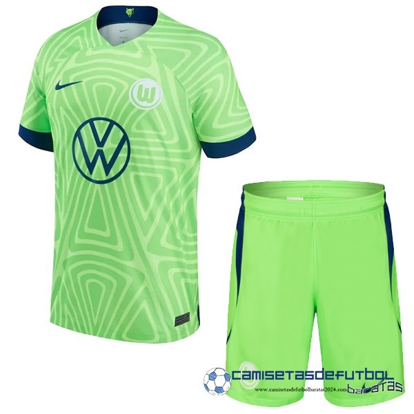 Nike Casa Conjunto De Hombre Wolfsburgo 2022  Equipación 2023 Verde