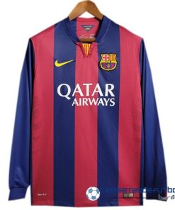 Nike Casa Manga Larga Barcelona Retro Equipación 2014 2015 Azul Rojo