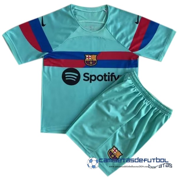 Nike Concepto Conjunto De Niños Barcelona  Equipación 2023 2024 Azul Verde