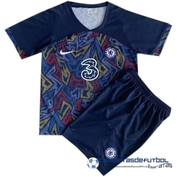 Nike Concepto Conjunto De Niños Chelsea Equipación 2023 2024 Azul Marino