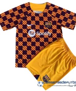 Nike Entrenamiento Conjunto Completo Niños Barcelona Equipación 2023 2024 Naranja Amarillo
