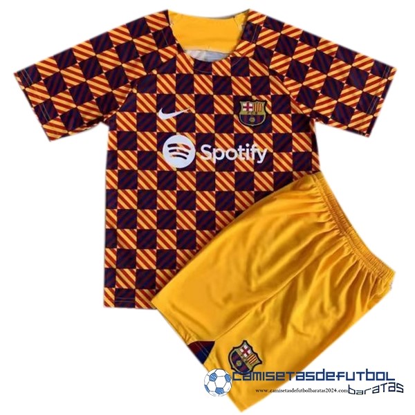 Nike Entrenamiento Conjunto Completo Niños Barcelona Equipación 2023 2024 Naranja Amarillo
