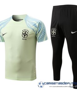 Nike Entrenamiento Conjunto Completo Niños Brasil 2022 Verde II Negro