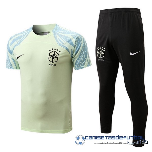 Nike Entrenamiento Conjunto Completo Niños Brasil 2022 Verde II Negro