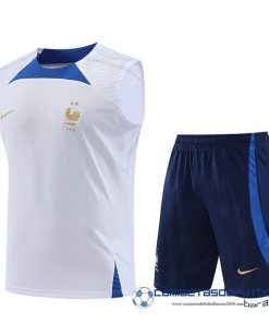 Nike Entrenamiento Sin Mangas Conjunto Completo Francia Equipación 2023 Blanco Azul