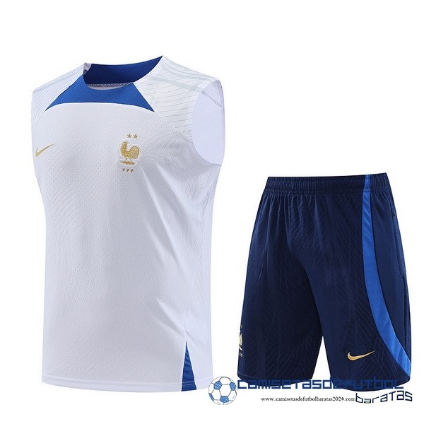 Nike Entrenamiento Sin Mangas Conjunto Completo Francia  Equipación 2023 Blanco Azul