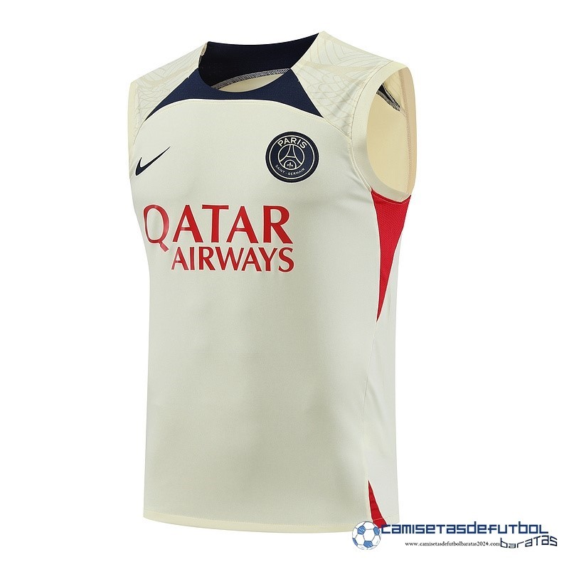 Nike Entrenamiento Sin Mangas Paris Saint Germain Equipación 2023 2024 Amarillo Azul
