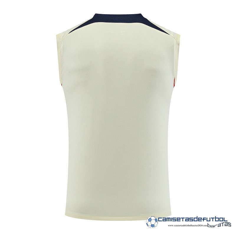 Nike Entrenamiento Sin Mangas Paris Saint Germain Equipación 2023 2024 Amarillo Azul - Image 2