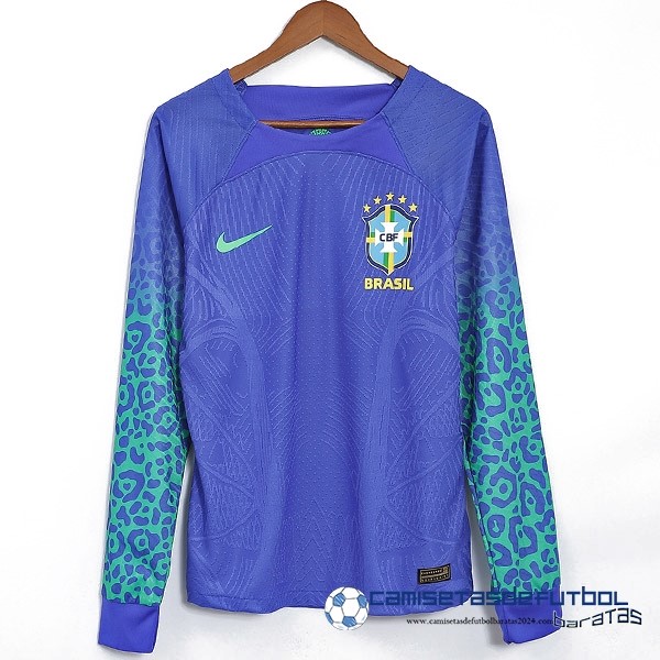 Nike Segunda Jugadores Manga Larga Brasil 2022 Azul