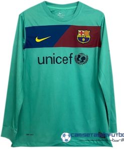 Nike Segunda Manga Larga Barcelona Retro Equipación 2010 2011 Verde