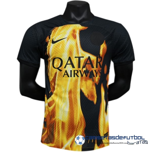 Nike Tailandia Especial Jugadores Camiseta Paris Saint Germain  Equipación 2023 2024 Negro Amarillo