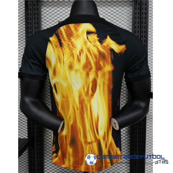 Nike Tailandia Especial Jugadores Camiseta Paris Saint Germain  Equipación 2023 2024 Negro Amarillo - Image 2