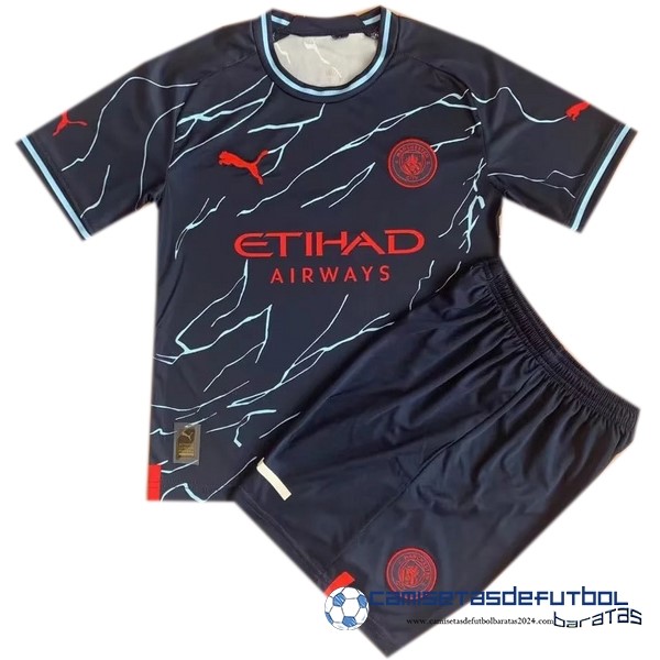 PUMA Especial Conjunto De Niños Manchester City  Equipación 2023 2024 Azul Marino