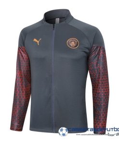 PUMA Ropa Deportiva Con Cremallera Larga Manchester City Equipación 2023 2024 Gris Rojo