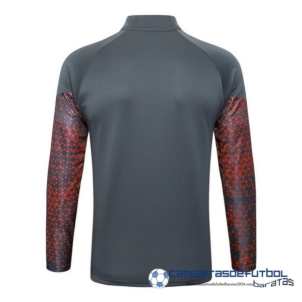 PUMA Ropa Deportiva Con Cremallera Larga Manchester City Equipación 2023 2024 Gris Rojo - Image 2