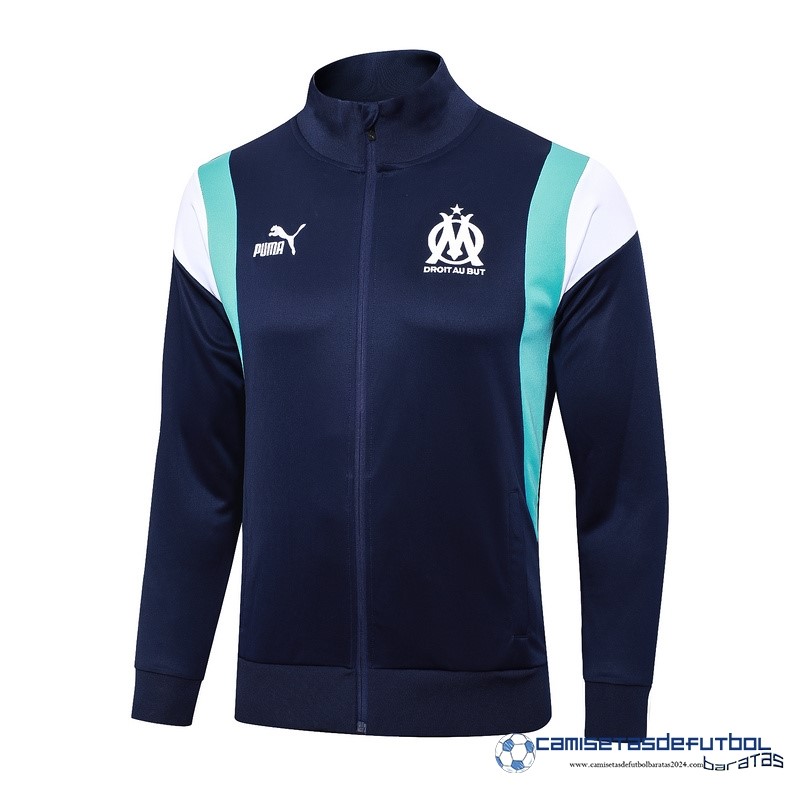 PUMA Ropa Deportiva Con Cremallera Larga Marsella Equipación 2023 2024 Azul Marino Blanco