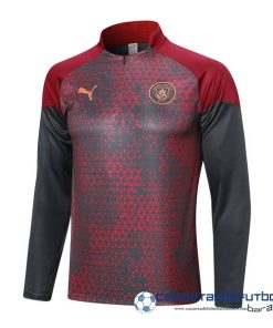 PUMA Sudadera Entrenamiento Manchester City  Equipación 2023 2024 Rojo Gris