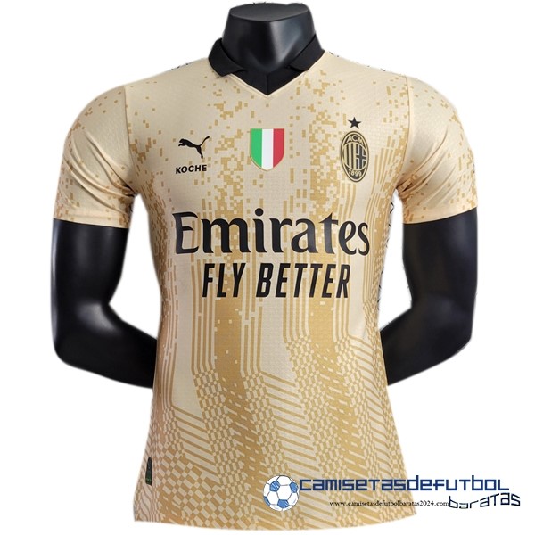 PUMA Tailandia Especial Jugadores Camiseta AC Milan Equipación 2023 2024 Amarillo