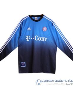 Portero Camiseta Manga Larga Bayern Múnich Retro Equipación 2002 2003 Azul