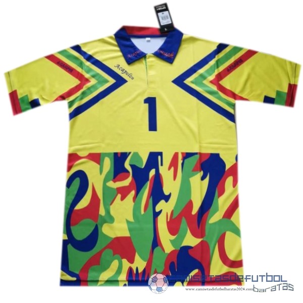 Portero Camiseta Mexico Retro Equipación 1994 Amarillo
