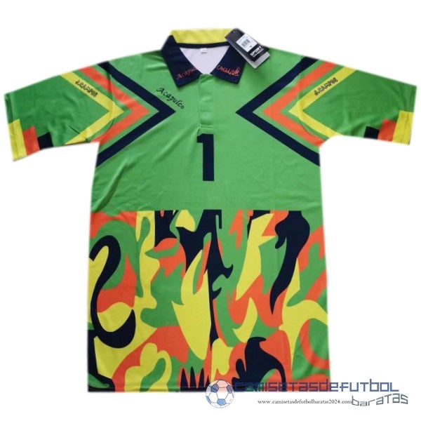 Portero Camiseta Mexico Retro Equipación 1994 Verde