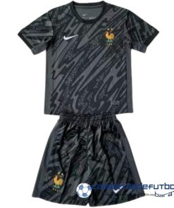 Portero Conjunto De Niños Francia Equipación 2024 Negro
